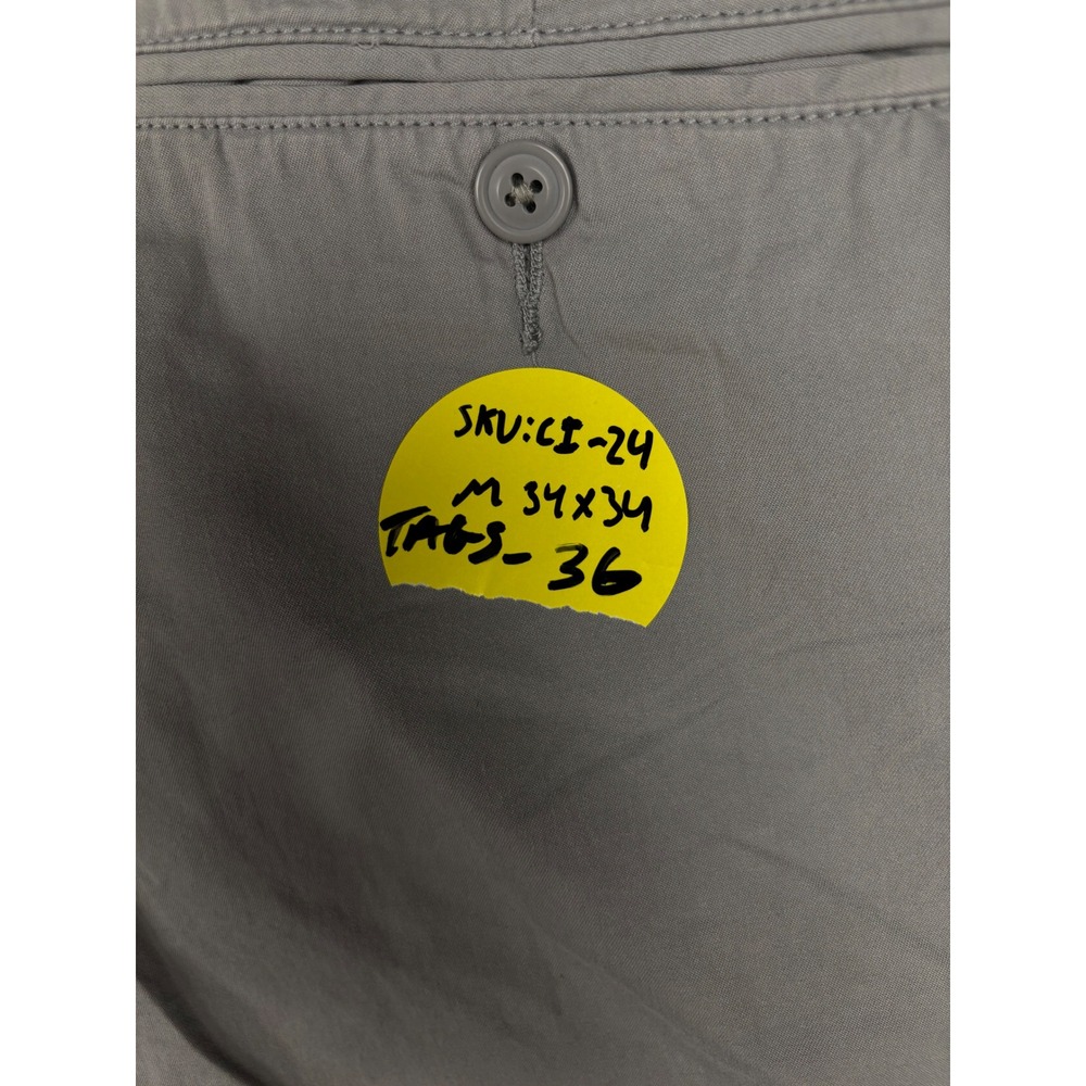 J.Crew 770 Straight Fit Chino Pants Mens 34x34 Grey Stretch Cotton Trousers - Picture 8 of 8